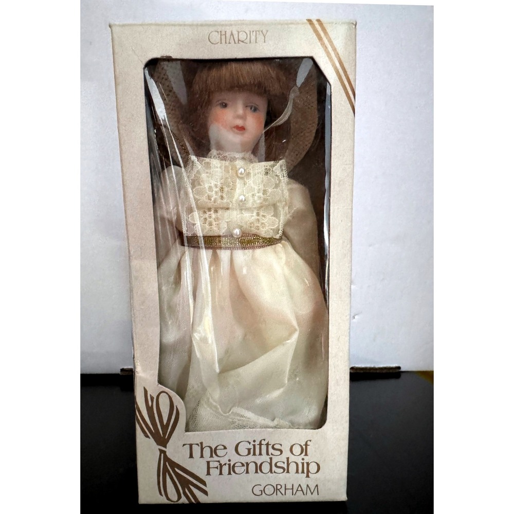 Gorham Gifts of Friendship Charity Porcelain Doll 8 inch Vintage 1984 G3112